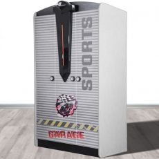 Дитячий 3-х дверний шафа MUSVENUS з колекції Sport white 125 × 62 × 215 см, МДФ / ABS-пластик